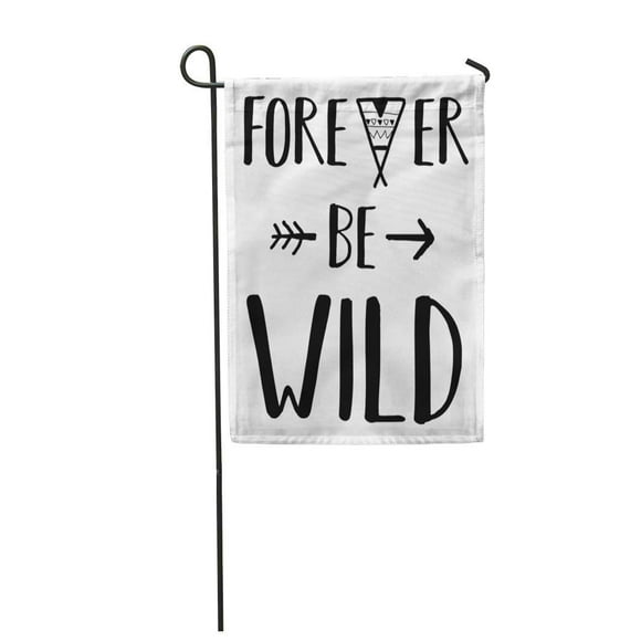 NUDECOR Boy Forever Be Wild Kid Scandinavian Free Tribal Arrow Garden Flag Decorative Flag House Banner 12x18 inch