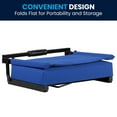 thumbnail image 4 of Flash Furniture Grandstand Portable Folding Padded Stadium Seats for Bleachers, Set of 2, Blue, 4 of 17