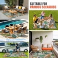 thumbnail image 4 of Leopard Botanical Outdoor Rug for Patio/Deck/Porch, Non-Slip Large Area Rug 4 x 6 Ft, Summer Tropical Animals Leaves Indoor Outdoor Rugs Washable Area Rugs, Reversible Camping Rug Carpet Runner, 4 of 8