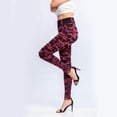 thumbnail image 4 of Leggings Termicos Gibobby para Mujer Estampado de rayas Imitación de mezclilla Rojo M, 4 of 5