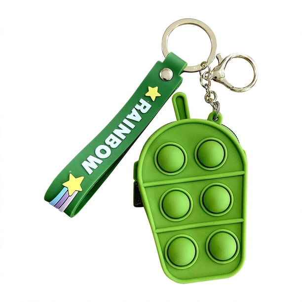 Helado Push Bubble Monedero Impermeable Silicona Descompresión Juguete Extrusión Burbuja Llavero Para Adultos Niños seitruly AP007567-01