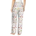 thumbnail image 3 of Naloa Summer Rabbit Print Women’s Ultra-Soft Comfy Pajama Lounge Pants with Pockets & Drawstring, 3 of 8