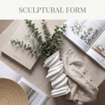 thumbnail image 3 of Unique Bargains Modern Ceramic Vase for Home Decor Matte Ribbed Flower Vase White 4.6, 3 of 5