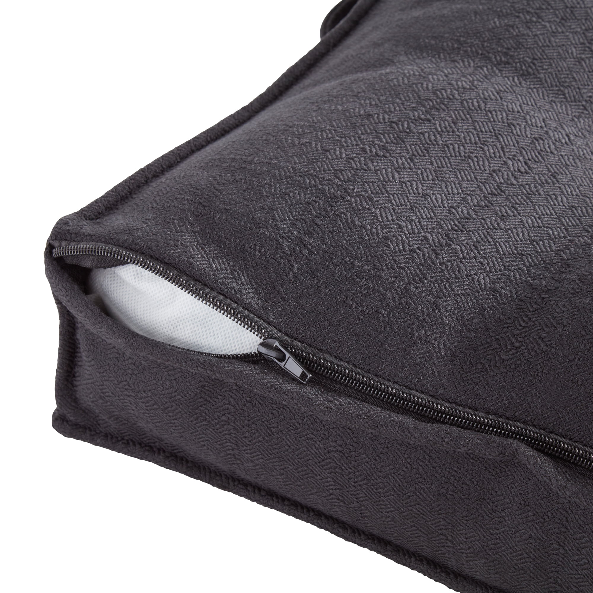 Happy Hounds Milo Square Tufted Pillow Dog Bed- Black- Medium (32 x 32 in.)