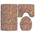 thumbnail image 1 of ABPHQTO Donut dulce de dibujos animados Juego de alfombras de baño de 3 piezas Alfombra de baño Alfombra de contorno y tapa de inodoro ABPHQTO Cont-CHAPPLE-35747, 1 of 2