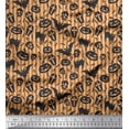 thumbnail image 1 of Soimoi Polyester Crepe Fabric Stripe,Bat & Skull Halloween Print Fabric by The Yard 42 Inch Wide, 1 of 1