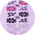 thumbnail image 1 of Ahgly Company Indoor Round Patterned MediumOrchid Purple Area Rugs, 5' Round, 1 of 6
