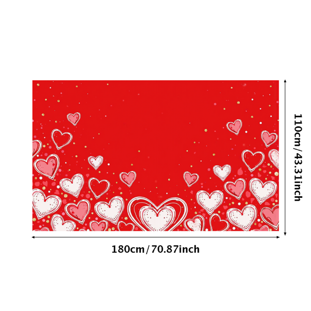 Valentine's Day Heart Love Backdrop Banner Romantic Flower Design Wedding Photo Props Party Decorations Background Event Display