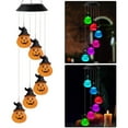 thumbnail image 4 of KMMYS Solar Wind Chime Lights, LED Pumpkin Lantern, Halloween Outdoor Decor, Garden Lighting Fixtures, Unique Gifts for Fall Decorations, Decorative Lighting for Porch and Yard, 4 of 7
