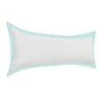 thumbnail image 3 of Ox Bay Flange Frame Border Throw Pillow, White / Icy Blue, 14" x 36", Count per Pack 1, 3 of 9