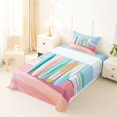 thumbnail image 5 of jejeloiu Soft Pastel Surfboard Twin Sheets For Girls,Beach Wave Print Bedding,Pink Blue,3pcs,1 Fitted Sheet and 1 Pillowcase, 5 of 6