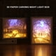 thumbnail image 4 of Luz de Talla de Papel Led Luz Y Sombra 3D Navidad Romántica Luz de Noche Creativa 6 # Feliz Navidad Eccomum Luz de corte de papel, 4 of 7