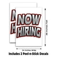 thumbnail image 2 of Now Hiring Curve (24" X 36") Vinyl Decal Only (Pack of 2), 2 of 4
