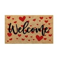thumbnail image 1 of 24x16IN Cute Summer Doormat Coir , Coco Coir Mat Blooming Flowers Red Love Welcome Mat Welcome Mat Spring Decor Entry Way Rugs Indoor for Outside Patio Floor Entry Porch Garage Office, 1 of 7