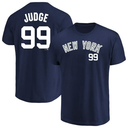 Men's Majestic Aaron Judge Navy New York Yankees Name & Number