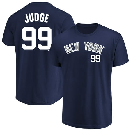 Men's Majestic Aaron Judge Navy New York Yankees Name & Number (Best T Shirt Shop New York)