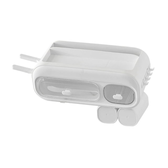 Organizador de baño 6 en 1, multifuncional, para baño, dormitorio, hotel blanco