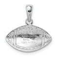 thumbnail image 4 of FJC Finejewelers 925 Sterling Silver Rhodium Plated Polished Football Charm 18 mm, 4 of 6