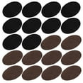 thumbnail image 3 of Sailing Parches ovalados adhesivos flocados para planchar - Reparación y decoración de telas de bricolaje (10 pares - Negro y café), 3 of 10
