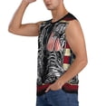 thumbnail image 3 of Lsque Veterans Day1 Print Men's Cotton Blend Sleeveless Muscle Shirts (S-3XL)- Moisture Wicking, Odor Protection, UPF 30+,XX-Large, 3 of 8