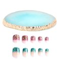 thumbnail image 4 of Nail Polish Pigment Mixing Plate, Irregular Circle Design Resin Nail Palette  For Home Use Nail Salon White,Blue,Green, 4 of 8