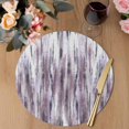 thumbnail image 3 of Purple Vintage Round 13 Inch Placemats Set of 2, Striped Painting Retro Abstract Art HeatResistant Non Slip Place Mats for Dining Table, Wipeable Braided Kitchen Table Mats for Housewarming, 3 of 9