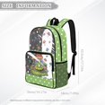 thumbnail image 7 of ZIATUBLES 17 Inch Clear Backpack Heavy Duty, Mushroom Frog Polka Dot Print Fabric & PVC Transparent Bookbag with with Reinforced Strap, See Through Bag Easy to Clean for School Security, 7 of 7