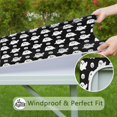 thumbnail image 6 of Happy Halloween Tablecloth with Elastic Edge Waterproof Spillproof Horror Pumpkin Ghost Square Table Covers Tablecloth for Halloween Party Decoration (36x36in), 6 of 6