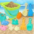 thumbnail image 3 of Beach Toys For Toddlers 12 Piece Beach Toy Set With 4 Shovels 1 Collapsible Bucket 6 Molds And 1 Watering Can Cute Pony Design Sand Castle Building Kit Portable Sand Toys For Outdoor Play, 3 of 6