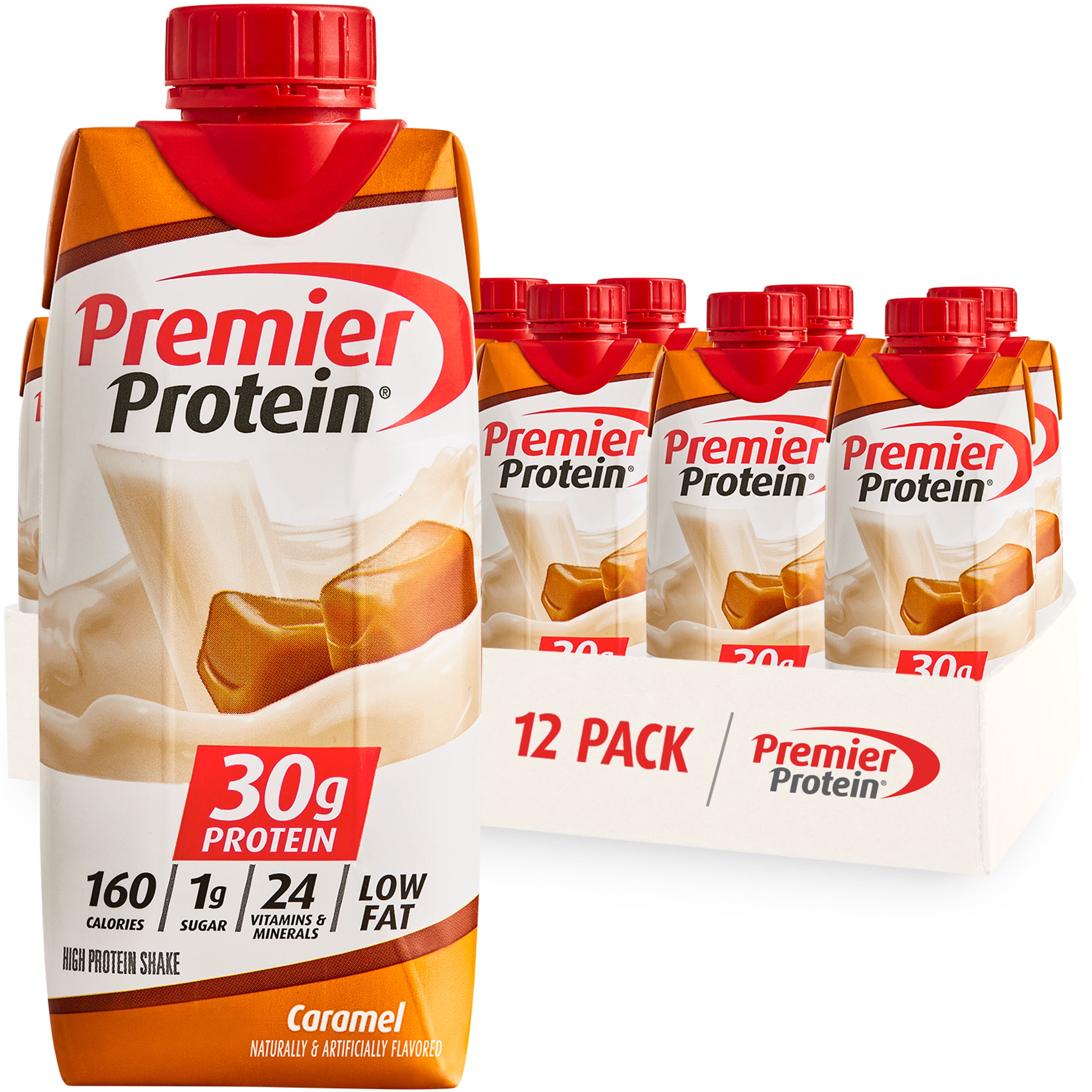 Premier Protein Shake Caramel 30g Protein 11 Fl Oz 12 Ct Walmart 