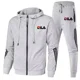 thumbnail image 5 of Primavera y otoño nueva ropa deportiva para hombres conjunto de 2 piezas chaqueta con cremallera pantalones deportivos casuales ropa de marca hombres conjunto de ropa deportiva para correr, 5 of 5