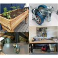 thumbnail image 5 of Paquete de 4 ruedas giratorias con vástago roscado de 3" con bloqueo y freno que no dejan marcas para carros, muebles y bancos de trabajo (vástago roscado M10 de 3"), 5 of 5