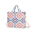 thumbnail image 7 of FORMRS Womens Corduroy Tote Bag Crossbody Shoulder Handbag with Pocket, Mosaic Flowers Pattern, 7 of 7