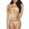 thumbnail image 1 of Balery Body de cuello redondo de manga corta para mujer Tops de manga corta Tops básicos-Large, 1 of 7