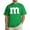 Irish Green, variant on Funny Letter M Halloween Shirt, Unisex Costume Tee, Graphic T-Shirt for Adults & Teens, Azalea, Medium