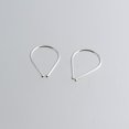 thumbnail image 5 of 13mm Sterling Silver 20 GA Upside Down Hoop Earrings Teardrop Hypoallergenic Lightweight Wire Drop Dangle Threader Hoops for Women, (Sterling Silver | 13mm/20 gauge) HW, 5 of 8