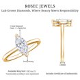 thumbnail image 5 of Rosec Jewels IGI Certified Lab Grown Diamond Marquise Engagement Ring for Women - 1 Carat Diamond Ring (E-VS1 Quality), 14K Yellow Gold, US 4.50, 5 of 6