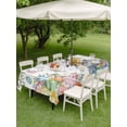thumbnail image 3 of Outdoor Tablecloth with Umbrella Hole and Zipper, Easter Rectangle Table Cloth 60x84 Inch Waterproof Tablecloth, Spring Bunny Eggs Botanical Leaves Tree Branch Picnic Table Cover for Patio Camping, 3 of 7