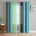 thumbnail image 2 of Colorful Stripes Bedroom Transparent Sheer Curtains Holiday ration Window Voile Tulle Curtain, 2 of 7