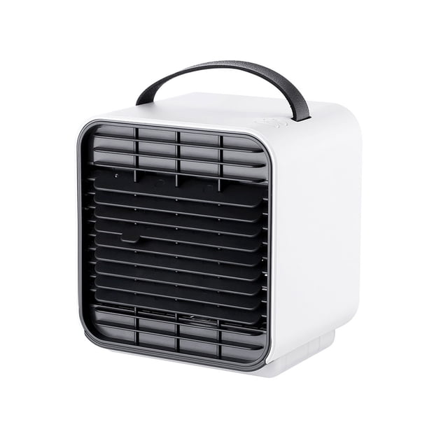Mini ventilador de refrigeración por aire, portátil, de escritorio, alimentado por USB, recargable, de iones negativos, mini ventilador eléctrico, color blanco Scienceny HA5883-01B