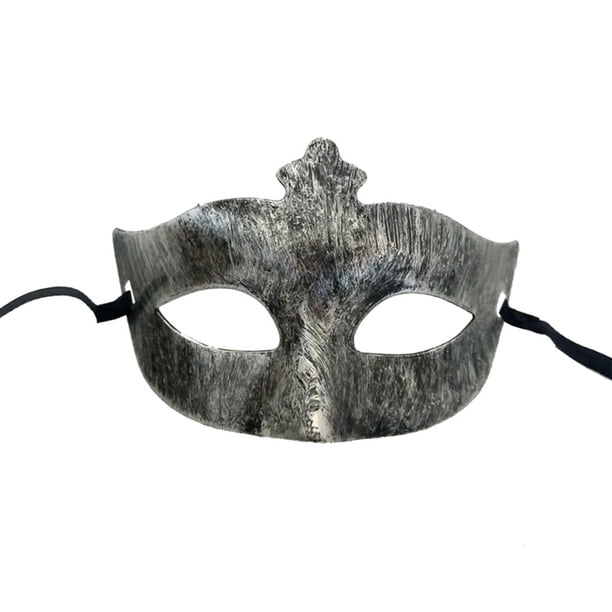 Sonducket Media cara Retro Masque Masquerade Disfraces Mardi Gras Fiesta veneciana Actuación Cumpleaños Halloween plata antigua Type3 NO3 Sonducket AP010205-02B