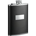 thumbnail image 1 of Ontario Black Leather Stainless Steel Hip Flask - 8oz, 1 of 1