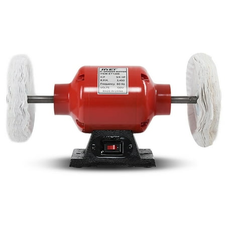 buffer polisher heavy duty grinder benchtop buffing wheels inch 4hp goplus hp zoom