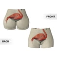 thumbnail image 5 of Lsque Flamingo Sitting On Chair Pattern High Waisted Biker Shorts for Women-Tummy Control Fitness Athletic Workout Running Yoga Gym Shorts,Moisture-Wicking-Medium, 5 of 9