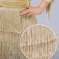 thumbnail image 6 of Professional Elastic Dancewear Competition Outfit Long Fringe Stage Skirt, 6 of 16