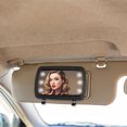 thumbnail image 6 of SSZMDLB under $5 Car Visor Vanity Mirror, Rechargeable Mirror with 3 Light Modes, Dimmable Clip-on Sun Visor Mirror, Makeup Mirror with Brush Screen, Universal Car Accessory, 6 of 8