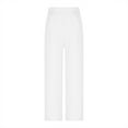 thumbnail image 4 of Xihbxyly Plus Size Linen Pants for Women Summer Cotton Pants Women 2025 Soft Casual Solid Color Drawstring Tie Elastic Waist Cargo Pants with Pockets Loose Fit White L #1, 4 of 6