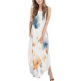 thumbnail image 1 of Gibobby Vestido largo de verano para mujer Vestido casual clásico sin mangas con bolsillos para mujer Moda versátil para el día a día(Blanco,M), 1 of 5