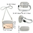thumbnail image 5 of UTO Fanny Packs for Women Nylon Waterproof Waist Crossbody Bag with Detachable Adjustable Strap for Outdoors Traveling Workout Traveling Casual(Grey), 5 of 7