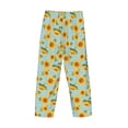 thumbnail image 3 of Fotbe White Polka Dot Sunflower A Men's Pajama Pants,Sleepwear Pants,Pj Bottoms Drawstring And Pockets-Small, 3 of 7